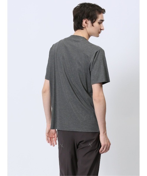 m.f.editorial(エムエフエディトリアル)の「【ストレッチ レーヨン混】m.f.エディトリアル メンズ スロープネック 半袖 Tシャツ(Tシャツ/カットソー・メンズ・ネイビー/ホワイト/グレー/ブラック・LARGE/MEDIUM/X-LARGE)」の18枚目の写真