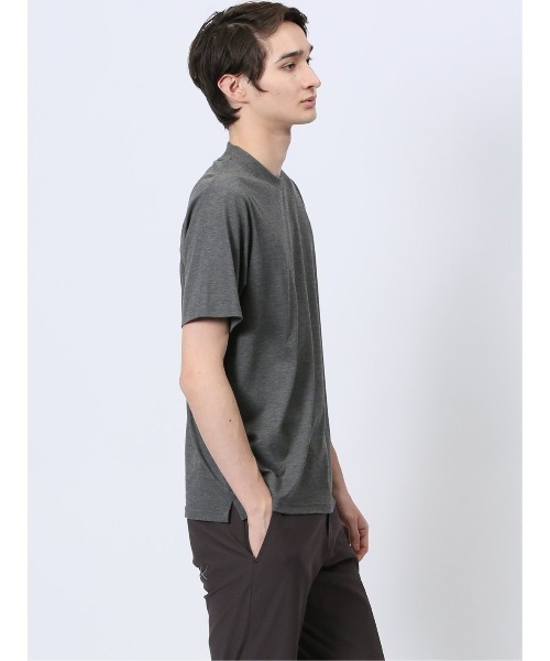 m.f.editorial(エムエフエディトリアル)の「【ストレッチ レーヨン混】m.f.エディトリアル メンズ スロープネック 半袖 Tシャツ(Tシャツ/カットソー・メンズ・ネイビー/ホワイト/グレー/ブラック・LARGE/MEDIUM/X-LARGE)」の19枚目の写真