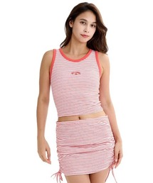 BILLABONG レディース BABY FIT RIB BRA CUP TANK タンクトップ 【2025年夏モデル】/ビラボンカップ付きボーダーリブタンクトップ