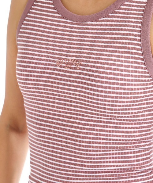 BILLABONG(ビラボン)の「BILLABONG レディース BABY FIT RIB BRA CUP TANK タンクトップ 【2025年夏モデル】/ビラボンカップ付きボーダーリブタンクトップ(タンクトップ・レディース・ブラウン系その他/ブラック/レッド・MEDIUM)」の10枚目の写真