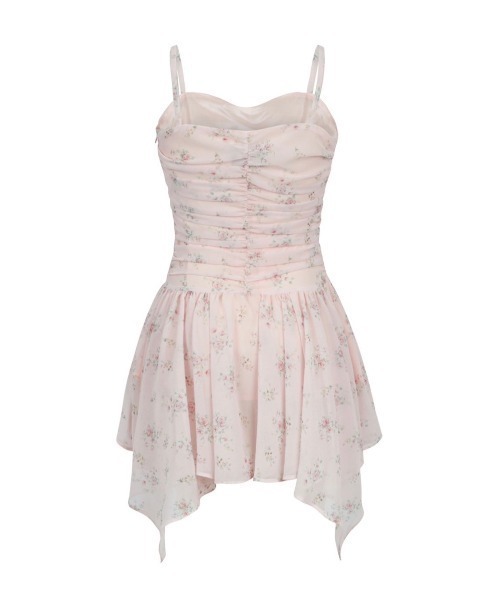 ★ODDONEOUT★FLOWER SHIRRING ONE PIECE SKY ODDONEOUT] FLOWER SHIRRING ONE PIECE SKY 正規品 韓国ブランド