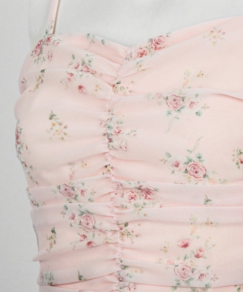 ★ODDONEOUT★FLOWER SHIRRING ONE PIECE SKY ODDONEOUT] FLOWER SHIRRING ONE PIECE SKY 正規品 韓国ブランド
