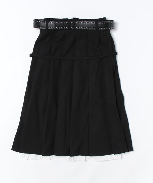 スカート Judin Belted layered pleats midi skirt Belted layered pleats midi skirt | Judin