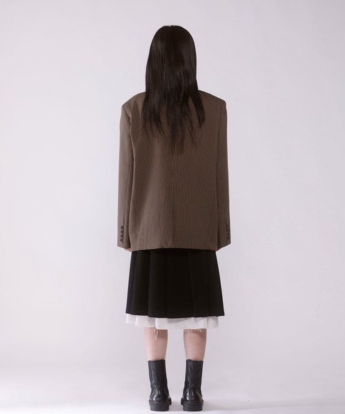 セール】【ベルトSET】Belted layered pleats midi skirt【JD
