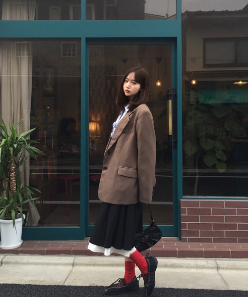 Judin(ジュディン)の「【ベルトSET】Belted layered pleats midi skirt【JD】(スカート・レディース・ブラック/ベージュ・S/M)」の19枚目の写真