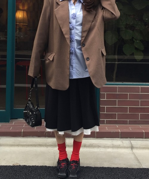 9/30まで！Belted layered pleats midi skirt セール】【ベルトSET】Belted layered pleats midi skirt【JD