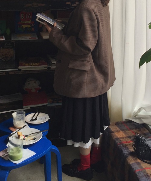 Judin(ジュディン)の「【ベルトSET】Belted layered pleats midi skirt【JD】(スカート・レディース・ブラック/ベージュ・S/M)」の8枚目の写真