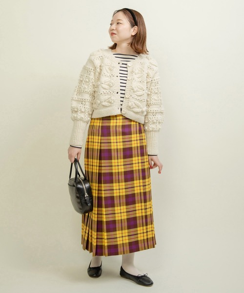 CHILD WOMAN（チャイルドウーマン）の「ネパールギルボックス もよう編みショートカーディガン（カーディガン/ボレロ・レディース・サックスブルー/レッド/アイボリー・FREE）」の21枚目の写真