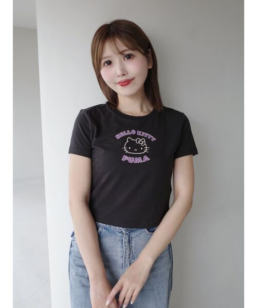 tシャツ PUMA ウェア プーマウェア W GRAPHIC KITTEN RELAXED TEE ショートスリーブ 634132 02WH レディー PUMA tシャツ ウェア プーマウェア W GRAPHIC KITTEN RELAXED