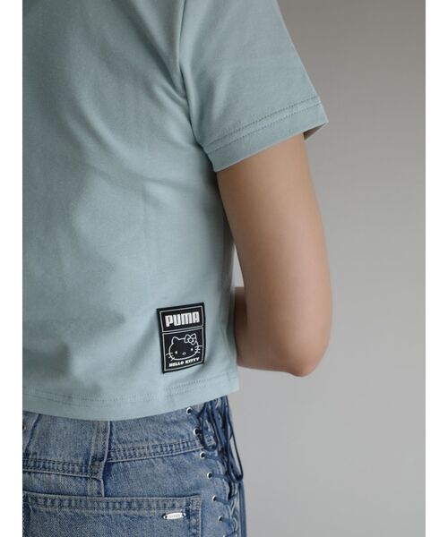 PUMA(プーマ)の「【PUMA×HELLO KITTY】GRAPHIC BABE TEE(Tシャツ/カットソー・レディース・ブルー/ブラック/ベージュ・FREE)」の13枚目の写真