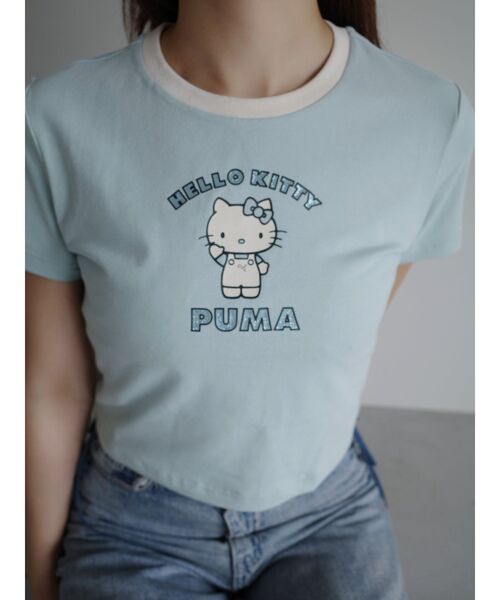 PUMA(プーマ)の「【PUMA×HELLO KITTY】GRAPHIC BABE TEE(Tシャツ/カットソー・レディース・ブルー/ブラック/ベージュ・FREE)」の20枚目の写真