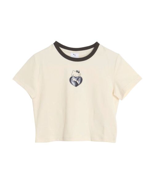 PUMA(プーマ)の「【PUMA×HELLO KITTY】GRAPHIC BABE TEE(Tシャツ/カットソー・レディース・ブルー/ブラック/ベージュ・FREE)」の8枚目の写真