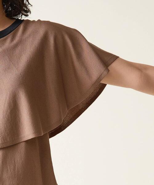 Tiara(ティアラ)の「ケープカラーニット(ニット/セーター・レディース・モカ/グリーン/ブラック・FREE)」の11枚目の写真
