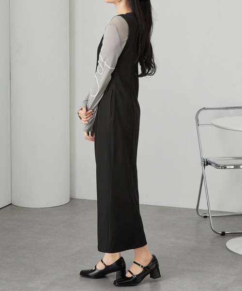 Cieluna】センタージップ マーメイドシルエット ロングワンピース