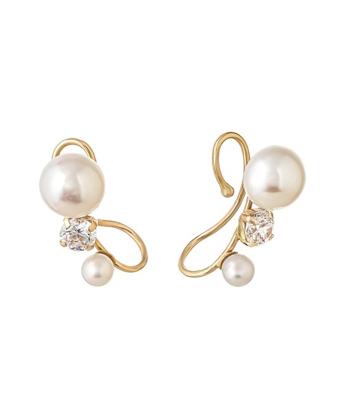 TAKE-UP（テイクアップ）の「[ フワットイヤリングス]パールグラデイヤリング（イヤリング・レディース・イエローゴールド・FREE）」の5枚目の写真