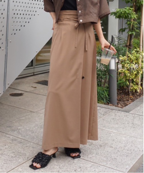 スカート AMERI MEDI WRAP LIKE WIDE WAIST SKIRT MEDI WRAP LIKE WIDE WAIST SKIRT（スカート）｜Ameri（アメリ