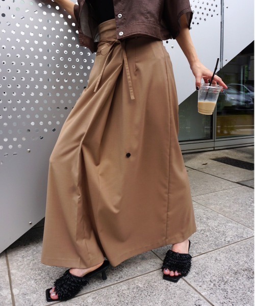 セール】MEDI WRAP LIKE WIDE WAIST SKIRT（スカート）｜Ameri