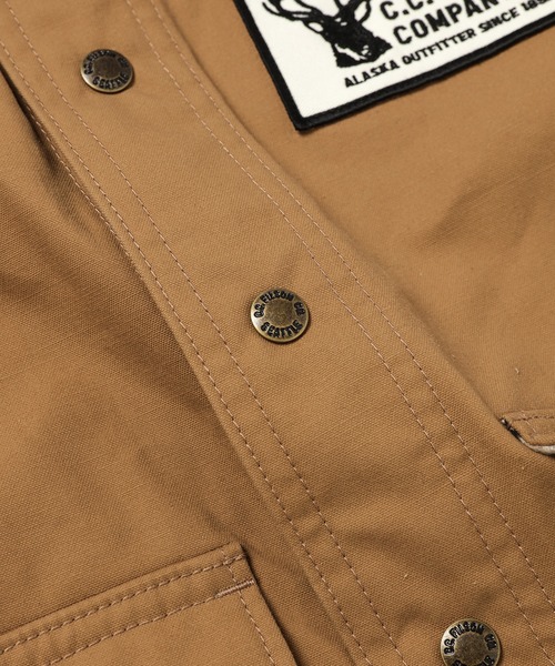 コットンワークブルゾン　キャメル FILSON」W-NAME COTTON OX WORK JACKET BEIGE（ブルゾン