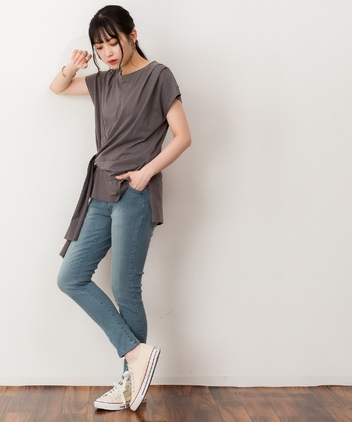 RCD（アールシーディー）の「楽ちん美脚360度ウエストゴムスキニーパンツ（その他パンツ・レディース・ネイビー/ベージュ/ブラック/ブルー/ワンウォッシュ/カーキ・M/L/LL/4L/3L）」の17枚目の写真