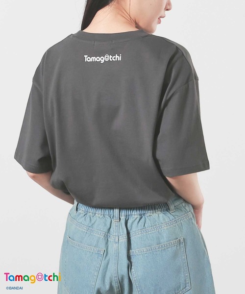 Honeys（ハニーズ）の「たまごっち／ゆるＴシャツ（Tシャツ/カットソー・レディース・オートミール/オレンジ/スミクロ/ミント/ピンク/ホワイト・L/M/S）」の14枚目の写真