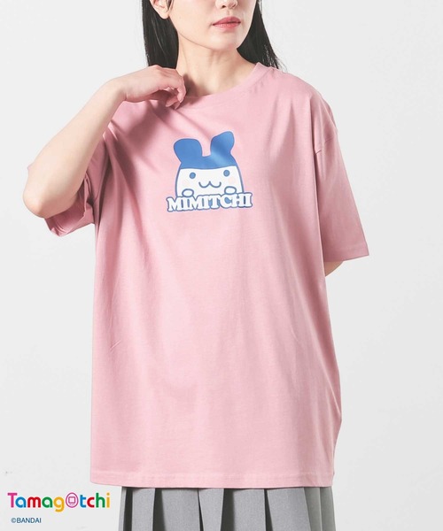 Honeys（ハニーズ）の「たまごっち／ゆるＴシャツ（Tシャツ/カットソー・レディース・オートミール/オレンジ/スミクロ/ミント/ピンク/ホワイト・L/M/S）」の19枚目の写真