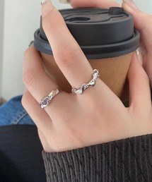 UP START（アップスタート）の「クラウディストーンデザインリングセット/2点セット(RO)（リング）」