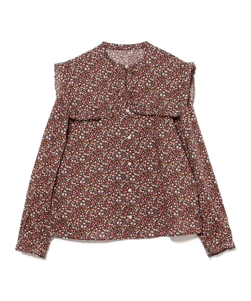 BEAMS BOY（ビームスボーイ）の「【1/15再値下げ】リバティ デタッチ フリルカラー シャツ（シャツ/ブラウス・レディース・ブラウン/ブルー・ONE SIZE）」の18枚目の写真