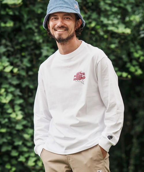 1minute 1second(ワンミニットワンセカンド)の「mlt5296-long sleeve t-shirt with speech bubble ロングスリーブTシャツ(Tシャツ/カットソー・メンズ・ホワイト×ブラック/ブラック×ホワイト/ホワイト×ピンク・S/M/L/XL)」の2枚目の写真