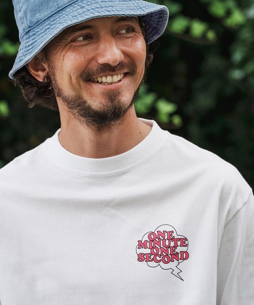 1minute 1second(ワンミニットワンセカンド)の「mlt5296-long sleeve t-shirt with speech bubble ロングスリーブTシャツ(Tシャツ/カットソー・メンズ・ホワイト×ブラック/ブラック×ホワイト/ホワイト×ピンク・S/M/L/XL)」の6枚目の写真