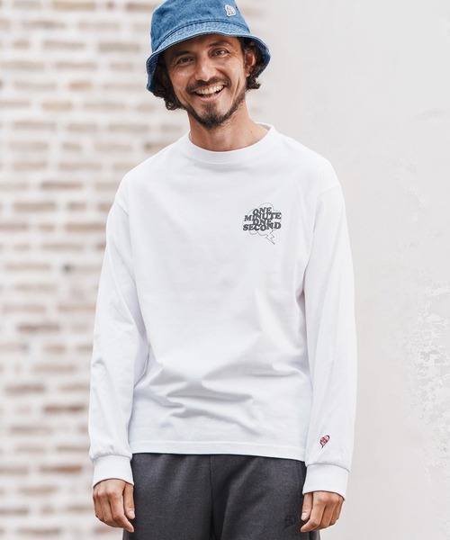 1minute 1second(ワンミニットワンセカンド)の「mlt5296-long sleeve t-shirt with speech bubble ロングスリーブTシャツ(Tシャツ/カットソー・メンズ・ホワイト×ブラック/ブラック×ホワイト/ホワイト×ピンク・S/M/L/XL)」の9枚目の写真