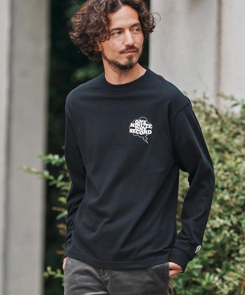 1minute 1second(ワンミニットワンセカンド)の「mlt5296-long sleeve t-shirt with speech bubble ロングスリーブTシャツ(Tシャツ/カットソー・メンズ・ホワイト×ブラック/ブラック×ホワイト/ホワイト×ピンク・S/M/L/XL)」の15枚目の写真