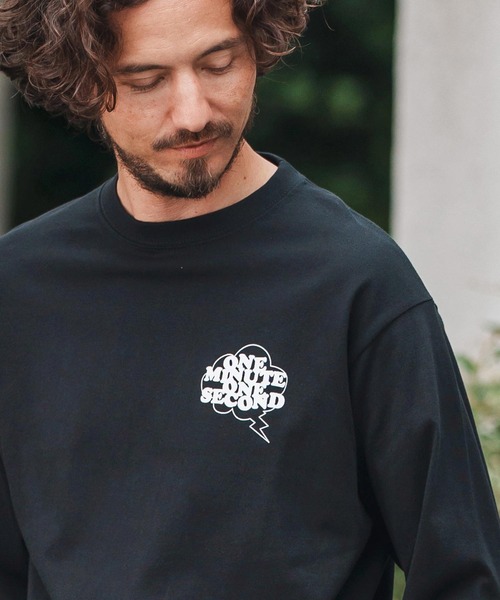 1minute 1second(ワンミニットワンセカンド)の「mlt5296-long sleeve t-shirt with speech bubble ロングスリーブTシャツ(Tシャツ/カットソー・メンズ・ホワイト×ブラック/ブラック×ホワイト/ホワイト×ピンク・S/M/L/XL)」の16枚目の写真