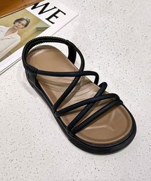 クロスストラップ 厚底 サンダル