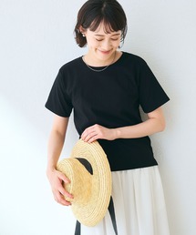 CROSS FUNCTION | 《汗染み防止》裾スリットベーシックTシャツ 動画あり【CROSS FUNCTION/クロスファンクション】(Tシャツ/カットソー)