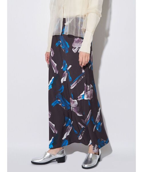 ELENDEEK（エレンディーク）の「オーレグリントナロースカート（スカート・レディース・ボルドー/ブラウン/アイボリー・01/02）」の5枚目の写真