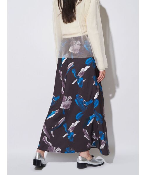 ELENDEEK（エレンディーク）の「オーレグリントナロースカート（スカート・レディース・ボルドー/ブラウン/アイボリー・01/02）」の6枚目の写真