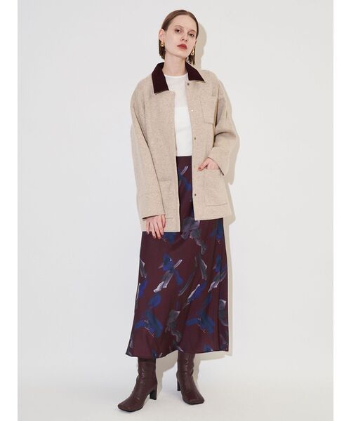 ELENDEEK（エレンディーク）の「オーレグリントナロースカート（スカート・レディース・ボルドー/ブラウン/アイボリー・01/02）」の15枚目の写真