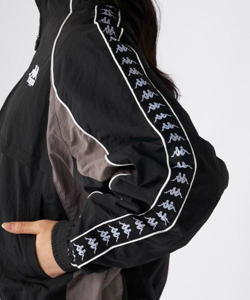 Kappa（カッパ）の「ナイロンジャケット（ナイロンジャケット・レディース・グレー/ブラック・LARGE/MEDIUM/SMALL）」の8枚目の写真