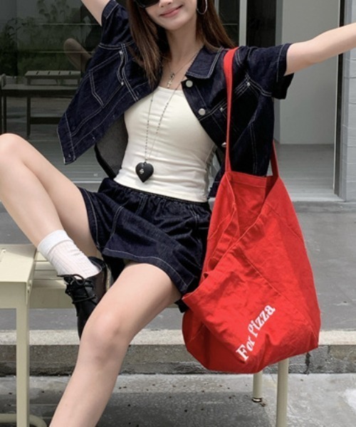 FAVORITO(ファヴォリート)の「デニムセットアップ(セットアップ・レディース・ダークブルー・M/L/XL)」の6枚目の写真