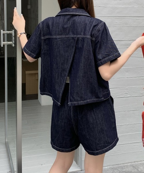 FAVORITO(ファヴォリート)の「デニムセットアップ(セットアップ・レディース・ダークブルー・M/L/XL)」の12枚目の写真