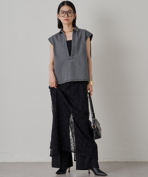 LOUNGEDRESS（ラウンジドレス）の「シアーレースキャミワンピース