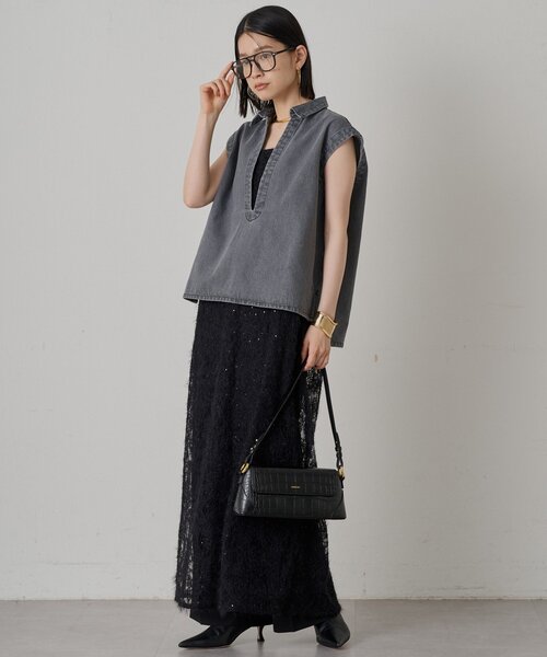 LOUNGEDRESS（ラウンジドレス）の「シアーレースキャミワンピース