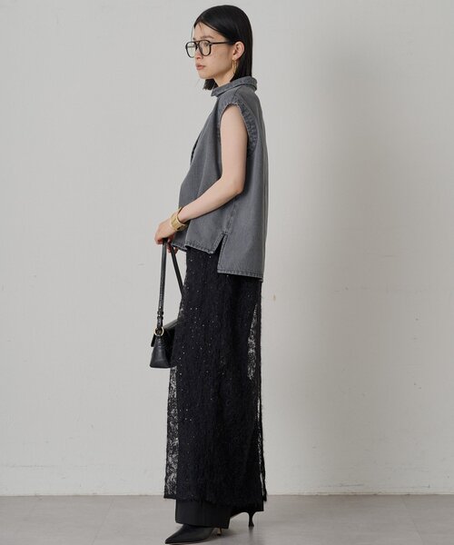 LOUNGEDRESS（ラウンジドレス）の「シアーレースキャミワンピース