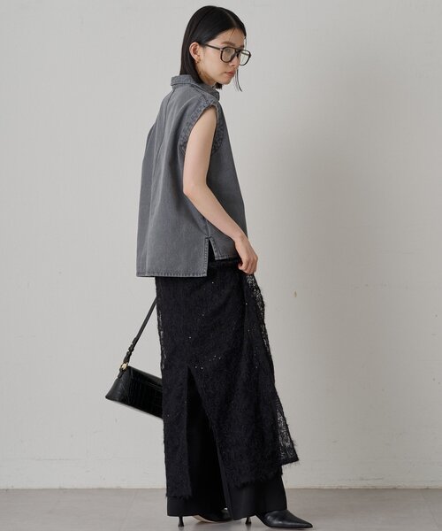 LOUNGEDRESS（ラウンジドレス）の「シアーレースキャミワンピース