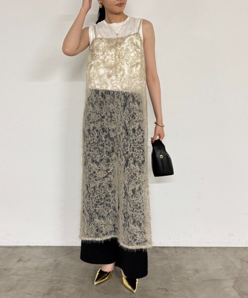 LOUNGEDRESS（ラウンジドレス）の「シアーレースキャミワンピース