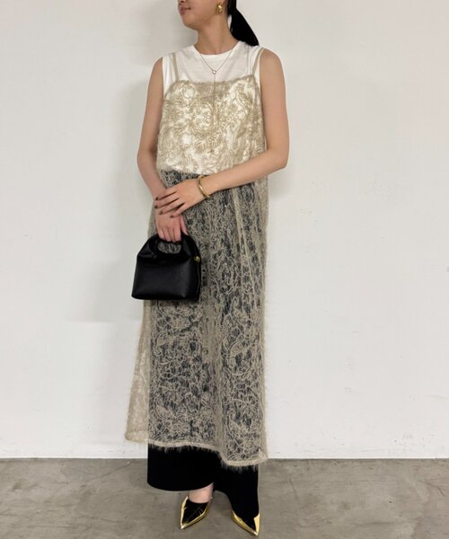 LOUNGEDRESS（ラウンジドレス）の「シアーレースキャミワンピース