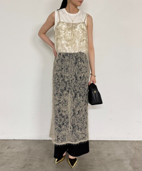 LOUNGEDRESS（ラウンジドレス）の「シアーレースキャミワンピース