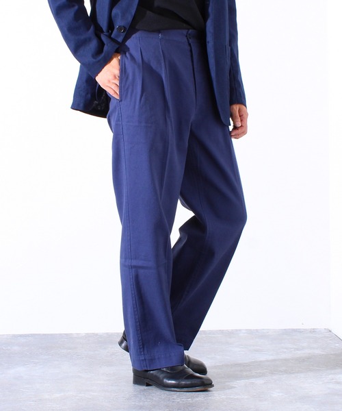 GLOSTER（グロスター）の「【WEB限定】ツータックフレンチチノ（チノパンツ・メンズ・ネイビー/ベージュ・マルチサイズ）」の16枚目の写真