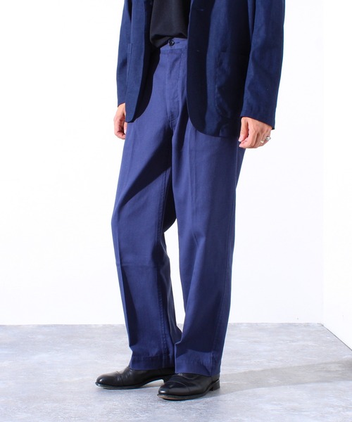 GLOSTER（グロスター）の「【WEB限定】ツータックフレンチチノ（チノパンツ・メンズ・ネイビー/ベージュ・マルチサイズ）」の14枚目の写真