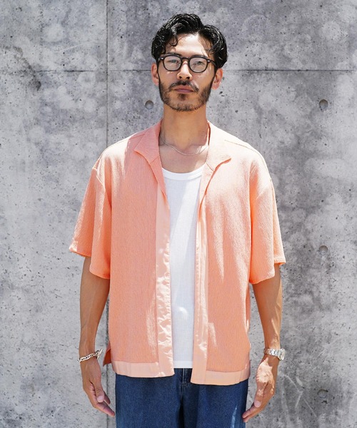 jiggys shop(ジギーズショップ)の「羽織り専用 ボタンレス 半袖 シャツ(シャツ/ブラウス・メンズ・ブラック/ホワイト/オレンジ・MEDIUM/LARGE/X-LARGE)」の14枚目の写真